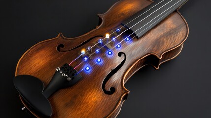 Fototapeta premium Musicians implement smart strings with precision tuning systems to enhance sound quality and creativity.