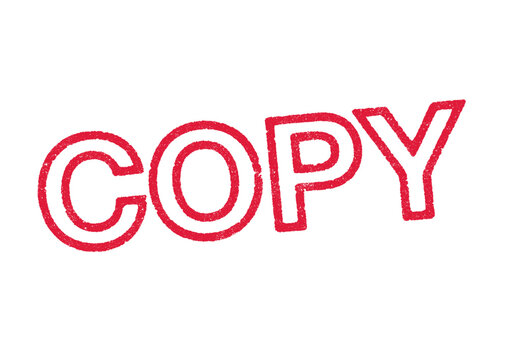 Vector illustration of the word Copy in red ink stamp