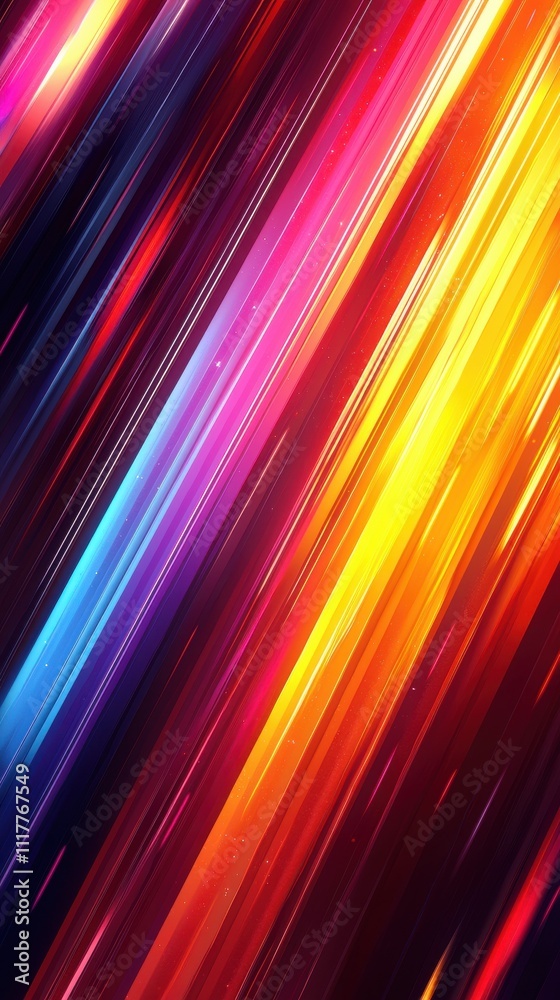 Poster vibrant abstract lines create a dynamic and colorful background for creative design