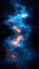 Obraz premium Colorful nebula displays intricate patterns in deep space under a starry sky at night