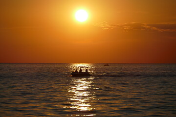 Sonnenuntergang, Meer, Ozean, Kroatien