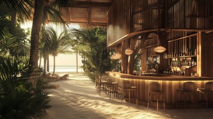 Obraz premium Tropical Bar on the Beach