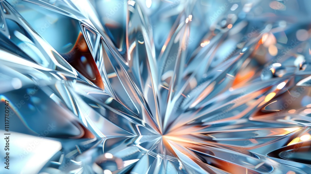 Poster a collection of sparkling crystals in a cluster