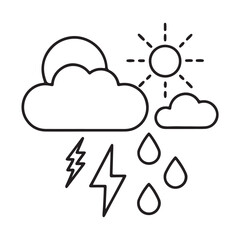 Modern weather icons set vector illustration
