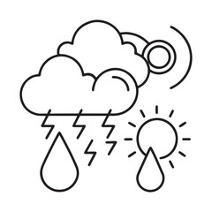 Modern weather icons set vector illustration