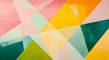 Fototapeta premium Abstract geometric pattern featuring vibrant colors and shapes.