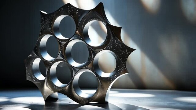 Knuckle Duster Close-up: Intricate details of a metallic knuckle duster, sharply lit against a dark backdrop, showcasing its aggressive design and potential danger.  