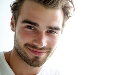 Fototapeta premium Portrait of a man with a long beard, great for use in editorial or commercial contexts