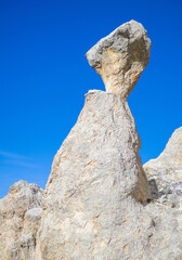 Rieti (Italy) - The summit of Monte di Cambio, beside Terminillo, with the alpinistic rock way...