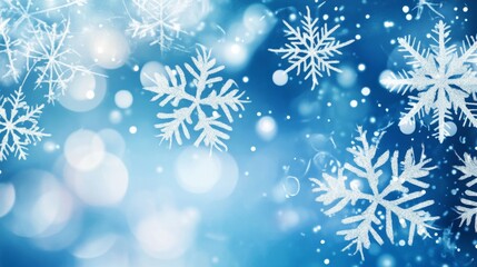 Snowflakes winter holidays background illustration generated by ai