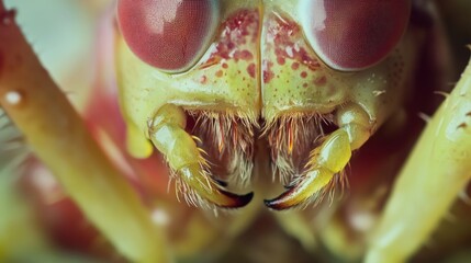 Insect's facial features magnified