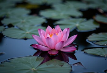pink water lily