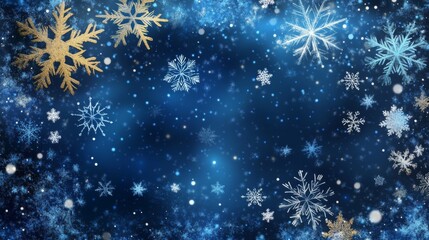 Snowflakes winter holidays background illustration generated by ai