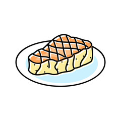 grilled swordfish sea cuisine color icon vector. grilled swordfish sea cuisine sign. isolated symbol illustration