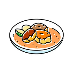 oyster bar sea cuisine color icon vector. oyster bar sea cuisine sign. isolated symbol illustration