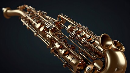 Fototapeta premium Golden Saxophone