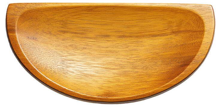 PNG Wooden half-circle plate