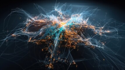 Visualizing quantum blockchain network interconnectivity a digital exploration in technological environments from an abstract viewpoint