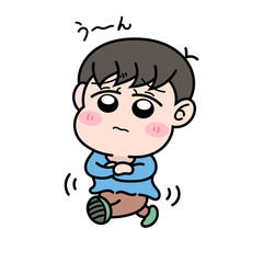 歩きながら考える男の子