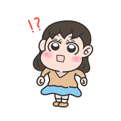 何か気づいた女の子