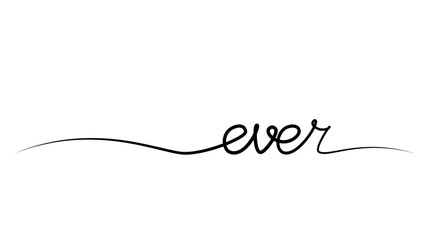 a continuous drawing of a word is always one line. vector