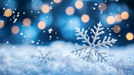 Snowflakes winter holidays background illustration generated by ai