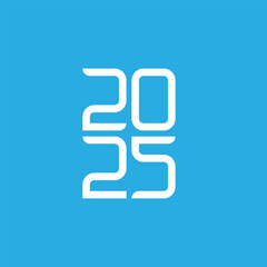 Obraz premium 2025 typography logo design concept