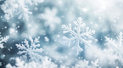 Snowflakes winter holidays background illustration generated by ai
