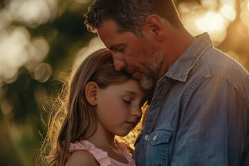 Naklejka premium Fatherhood support and love happy fathers day event generative ai