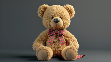 Studio Photo of a Cute Teddy Bear Toy with Adorable Details