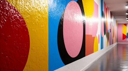 African-American stem tribute, modern art installation honors pioneers in stem with vibrant colors and geometric designs