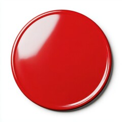 a frisbee clipart, flat disc design, red and white , isolated on white background