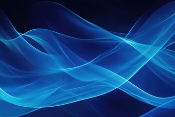 A close-up shot of a wave of blue smoke