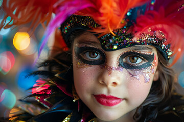 Obraz premium Carnival elegance masquerade mask symbolizing mystery beauty generative ai image