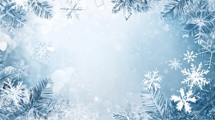 Snowflakes winter holidays background illustration generated by ai