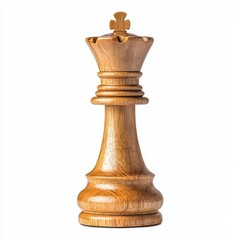 Chess king standing isolated on white background