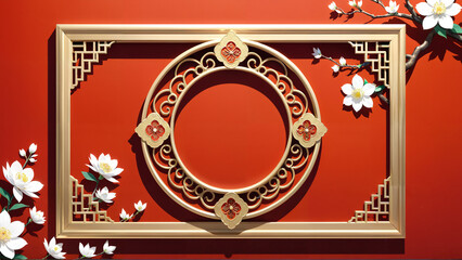 A background of Chinese New Year festive