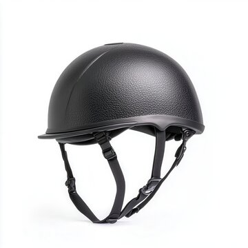recommend clip art: a equestrian helmet clipart, riding safety gear, black and gray, isolated on white background
