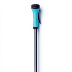 Fototapeta premium a ski poles clipart, winter sports accessory, blue and black, isolated on white background