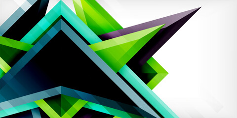 Abstract background color triangles and arrows composition. Vector Illustration For Wallpaper, Banner, Background, Card, Book Illustration, landing page