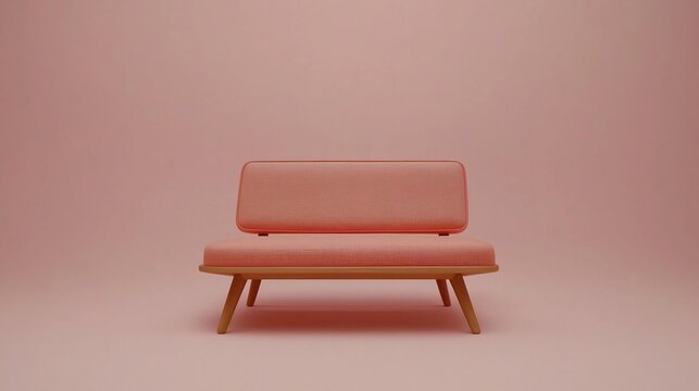 Eco Friendly Modern Furniture Made From Recycled Materials on Neutral Pastel Background