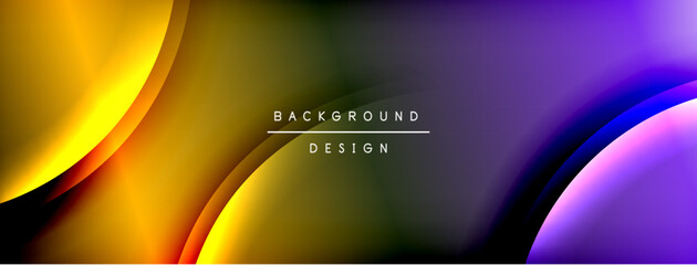 Bright rainbow style color gradient with curve round shape line background. Vector Illustration For Wallpaper, Banner, Illustration, landing page