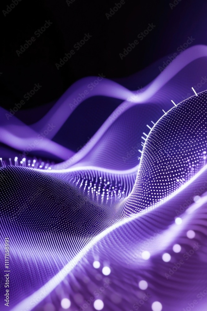Poster a close-up shot of a wave of light, great for use in scientific or technological contexts