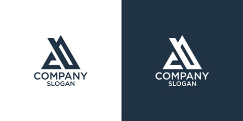 initial letter A abstract monogram logo design vector