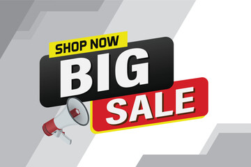 Big sale buy now poster banner graphic design icon logo sign symbol social media website coupon Banner design template for marketing. Special offer promotion retail

