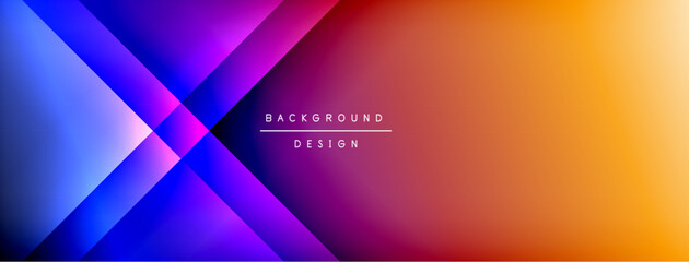 Colorful gradient with lines made of shadow and light. Creative background