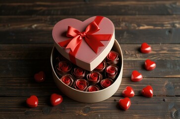 heart shaped box of chocolates