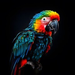 beautiful animal in a studio isolated on black wild life