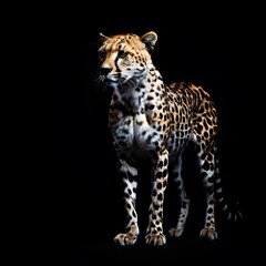 Obraz premium beautiful animal in a studio isolated on black wild life