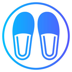 slippers gradient icon